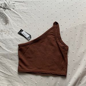 Nasty Gal Ribbed One Shoulder Top
